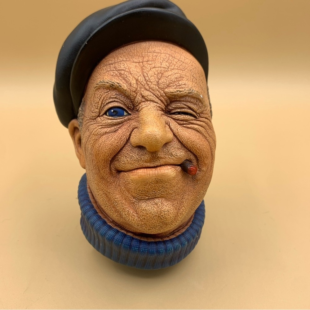 Bossons head chalkware 1967 England winking Boatman Fisherman cigar